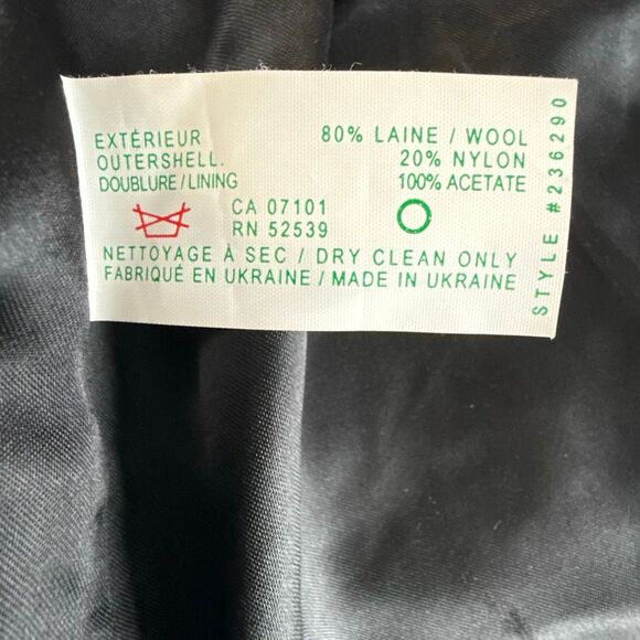 Vintage Sabau Furs Cleveland OH wool trench coat women’s size medium brown long - Picture 9 of 12